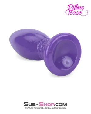 0372E      Purple Jelly Ribbed Rocket Anal Plug - LAST CHANCE - Final Closeout!