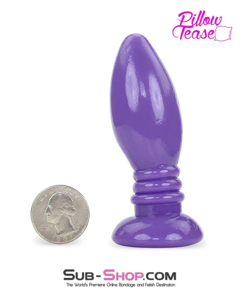 0372E      Purple Jelly Ribbed Rocket Anal Plug - LAST CHANCE - Final Closeout!