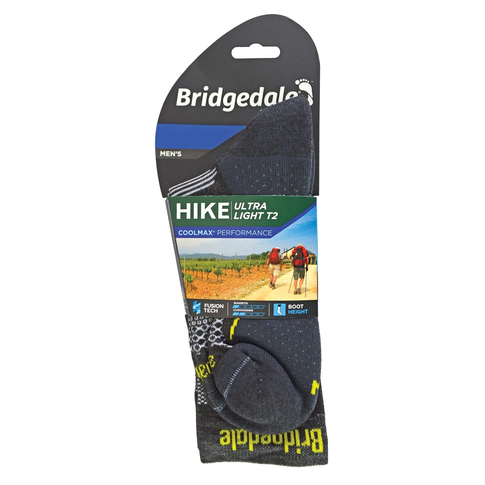 1 Pack Mens Hiking Ultralight T2 Coolmax Original Boot Socks