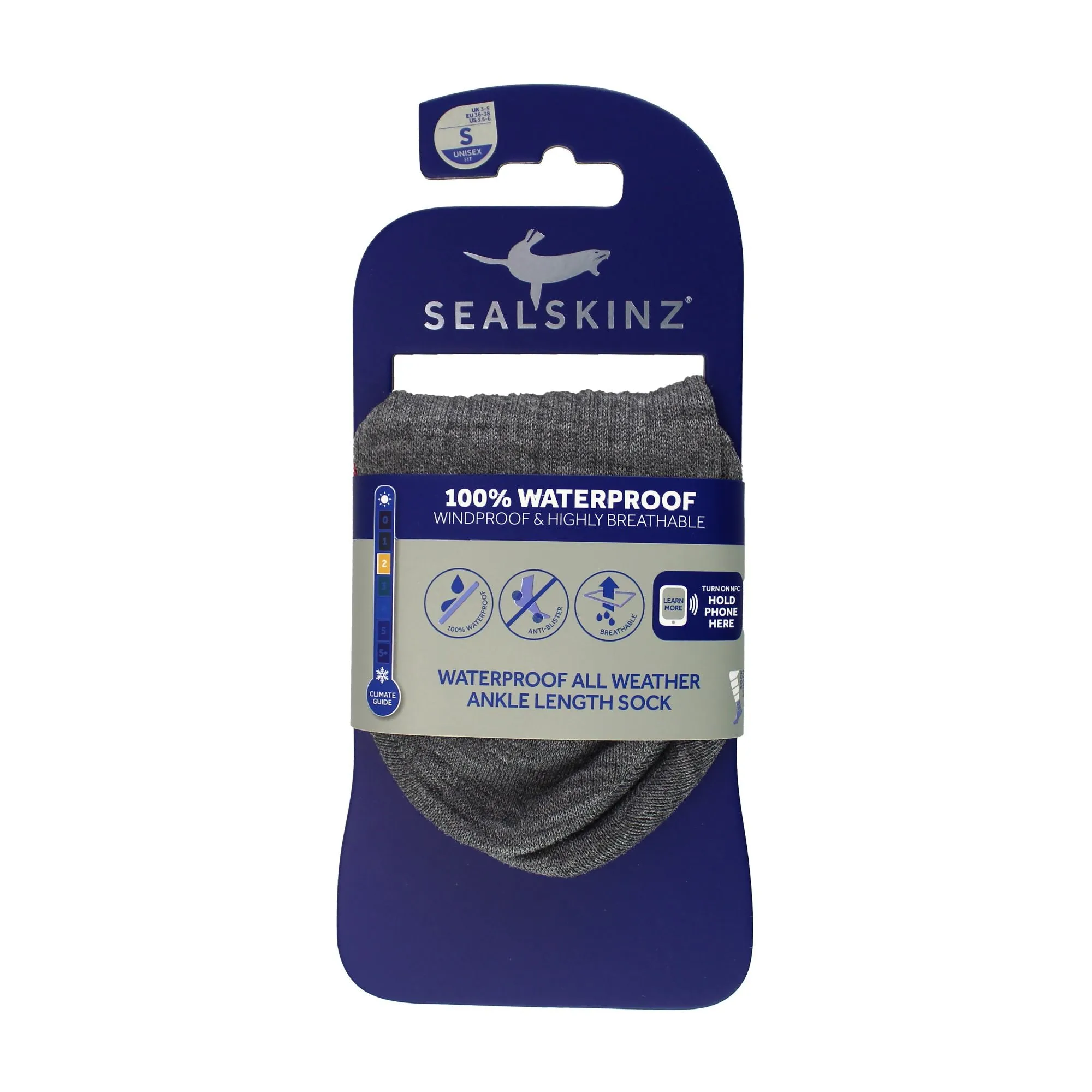 1 Pack Mens Waterproof All Weather Ankle Socks