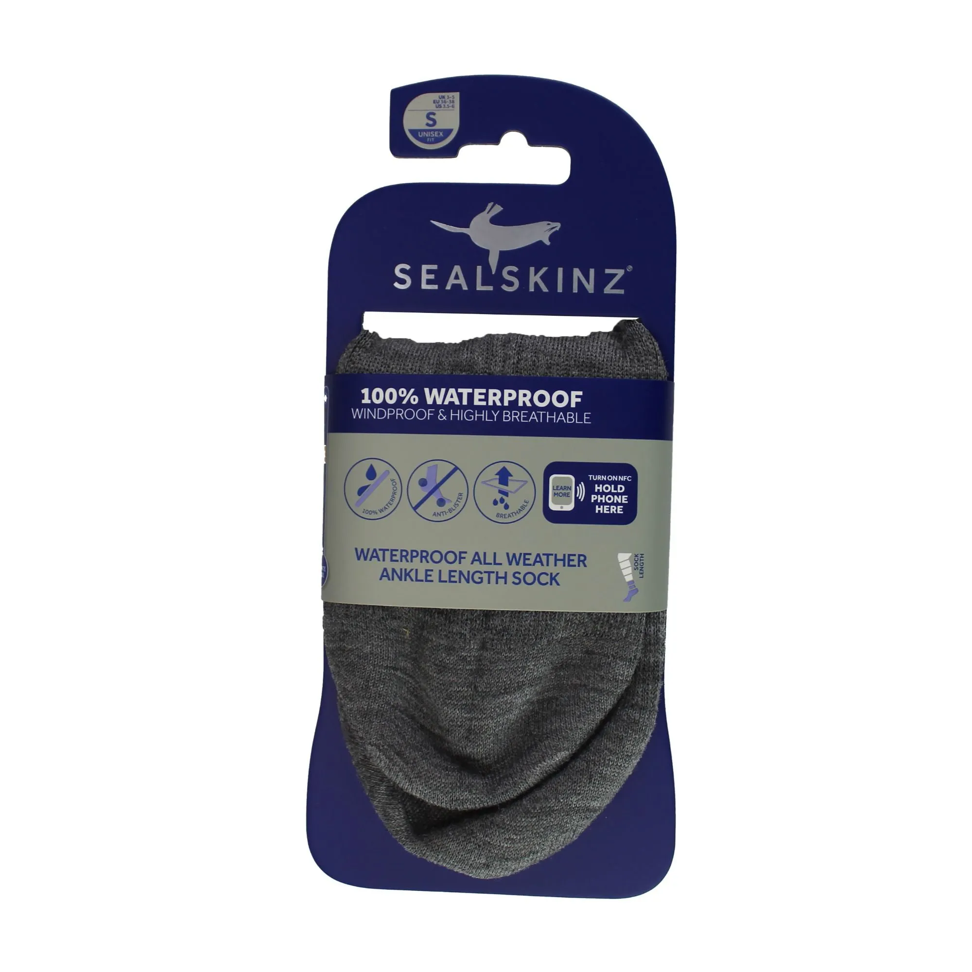 1 Pack Mens Waterproof All Weather Ankle Socks