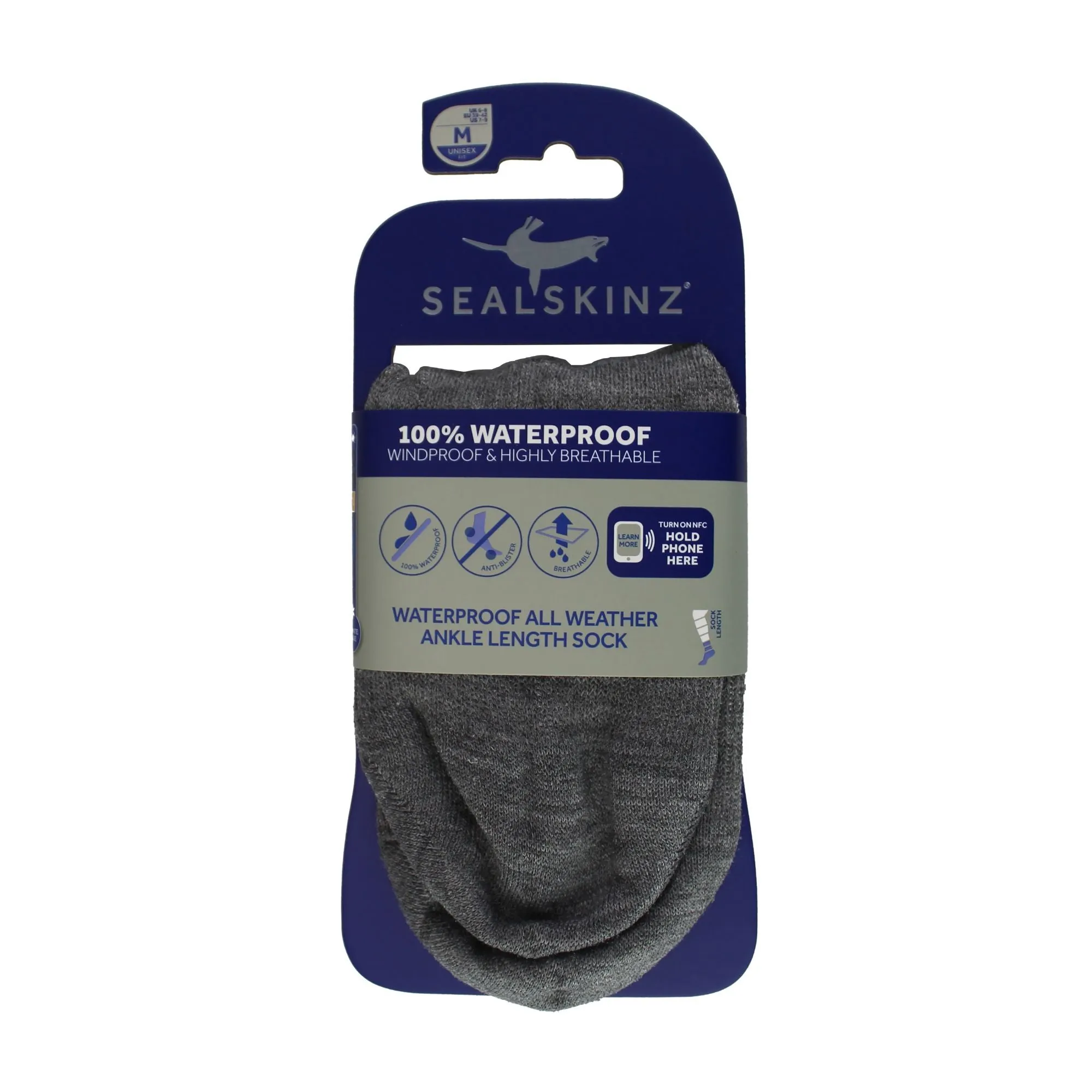 1 Pack Mens Waterproof All Weather Ankle Socks