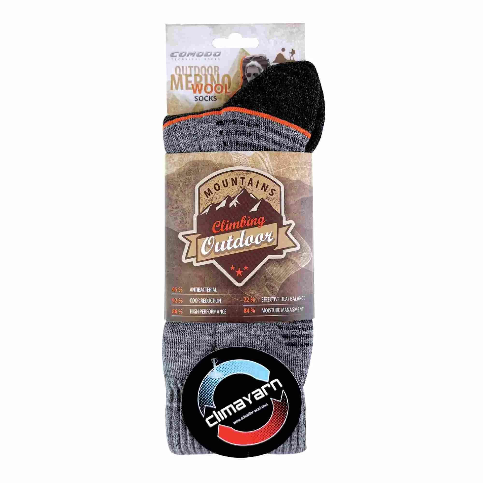 1 Pack Merino Wool Light Climacontrol Hiking Socks for Summer