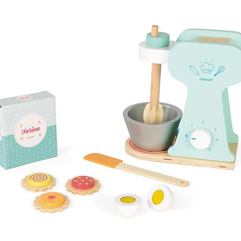 100% Eco Montessori Wooden Mixer Toy w/ Accessories | Kitchen Toy | Wooden Toy | 3-8 years