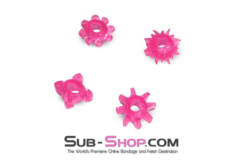 1555M      Assorted Colors and Styles Super Stretch French Tickler Cock Ring