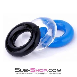 2379AC       Stay Hard Jelly Cock Ring, Set of 3