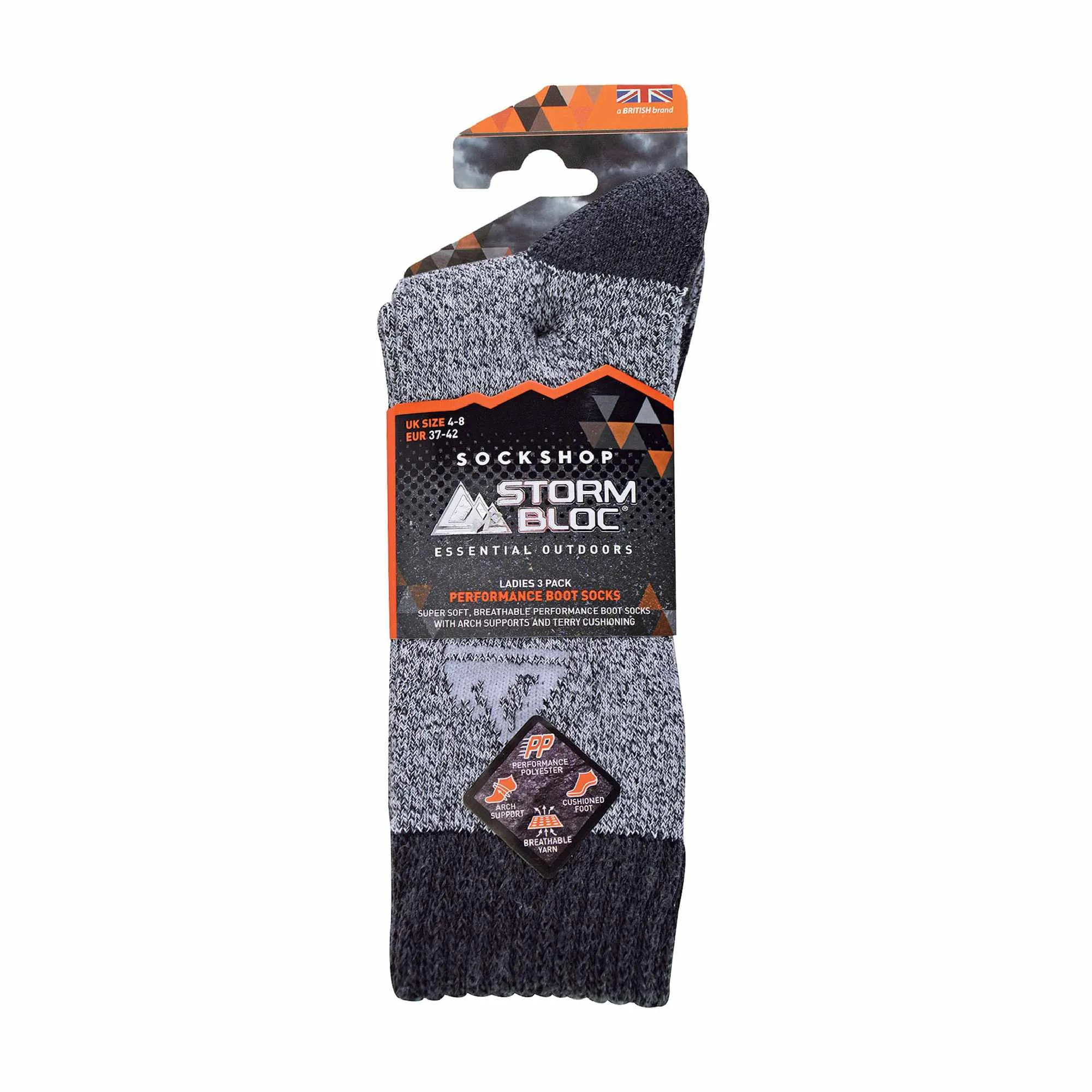 3 Pack Ladies Performance Polyester Boot Socks