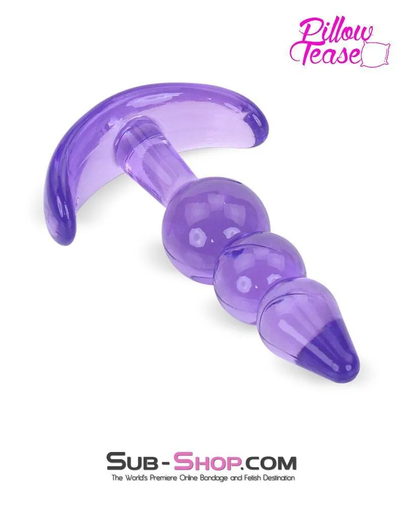 3704M      Purple Passion Graduated Jelly Butt Plug - LAST CHANCE - Final Closeout!