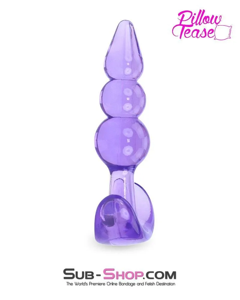 3704M      Purple Passion Graduated Jelly Butt Plug - LAST CHANCE - Final Closeout!