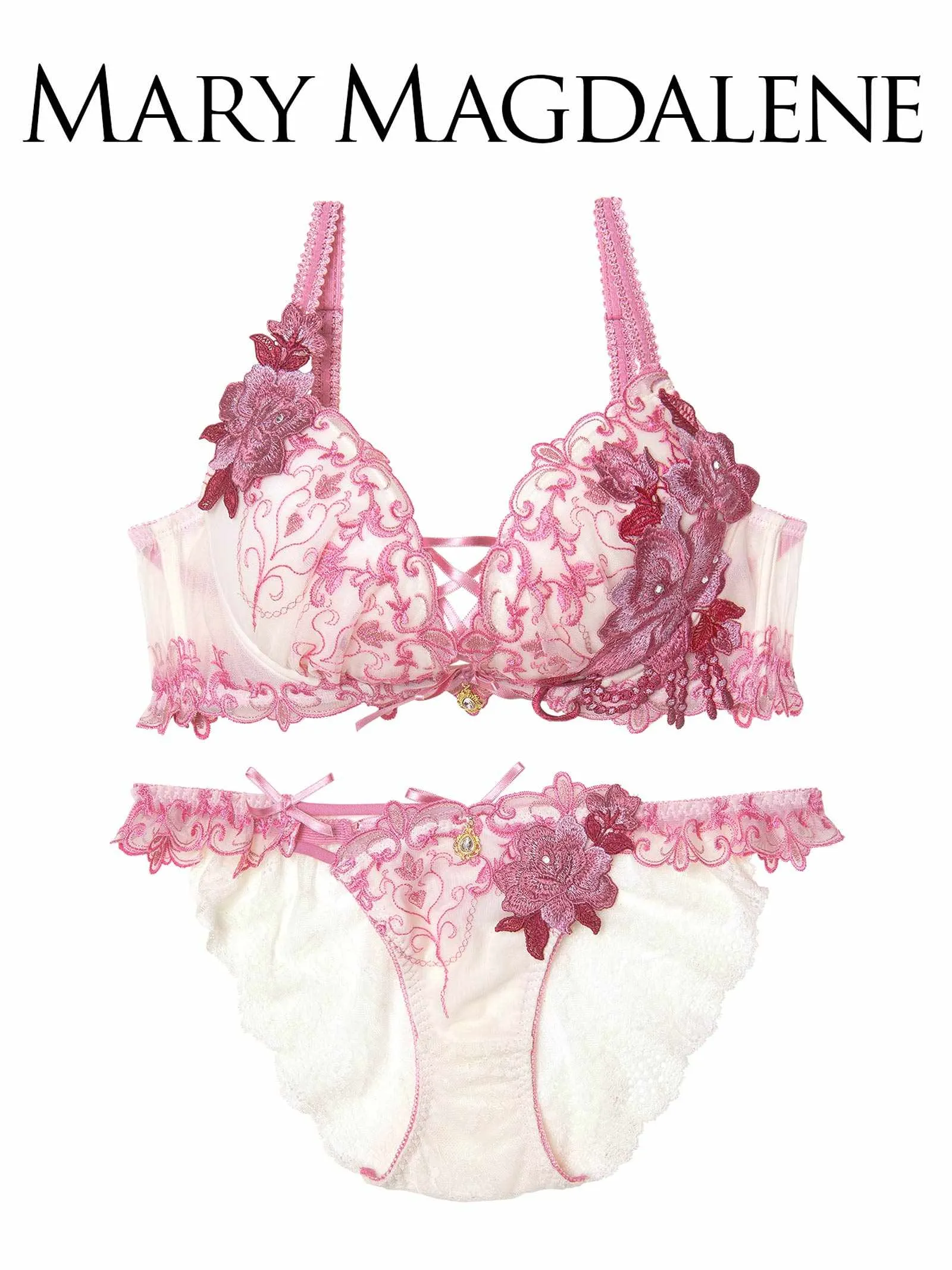 4/23新作!【明日花キララプロデュース/WhipBunny】Luxury Rose Heart Bra&Shorts / ラグジュアリーローズハートブラ＆ショーツ