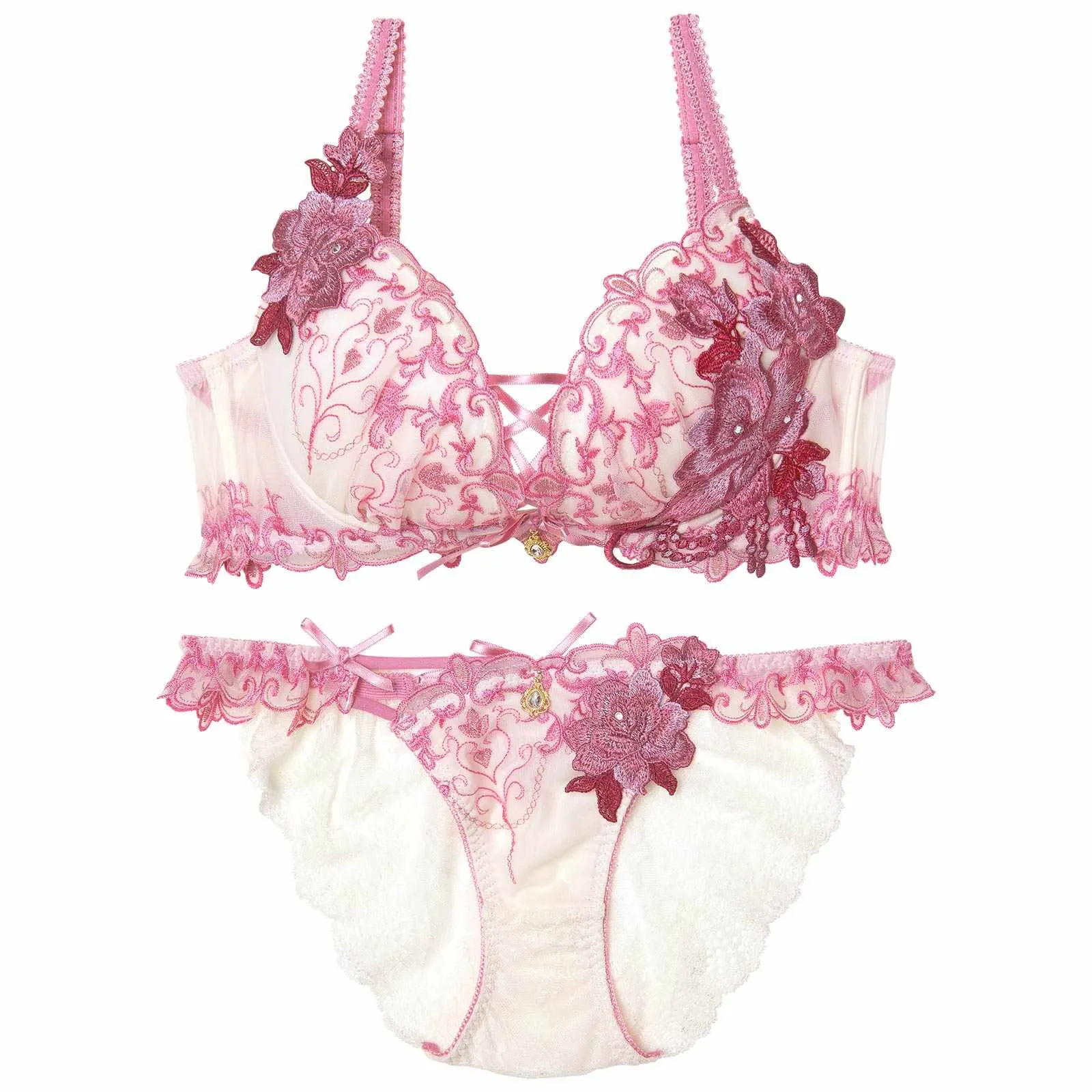 4/23新作!【明日花キララプロデュース/WhipBunny】Luxury Rose Heart Bra&Shorts / ラグジュアリーローズハートブラ＆ショーツ