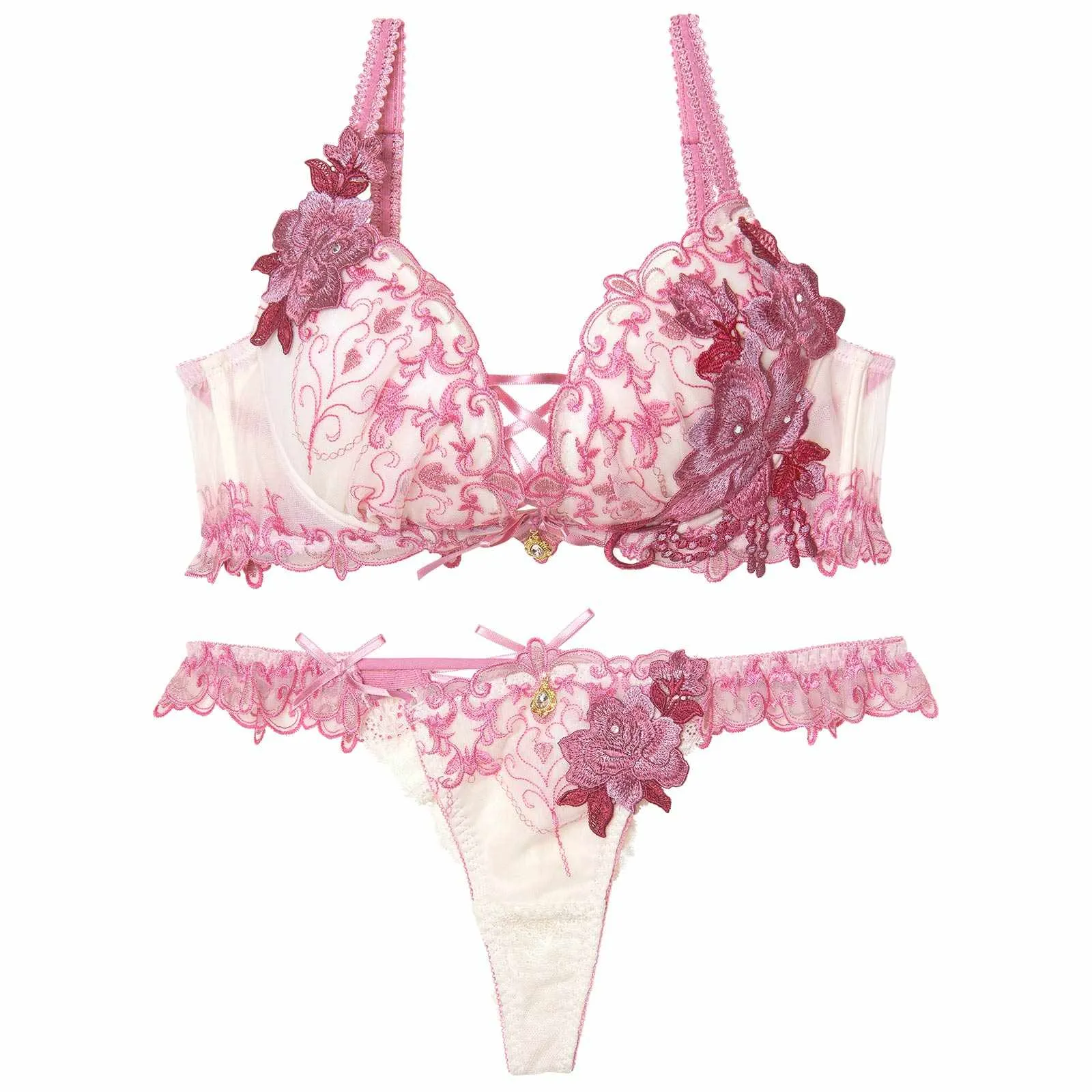 4/23新作!【明日花キララプロデュース/WhipBunny】Luxury Rose Heart Bra&T-back / ラグジュアリーローズハートブラ＆Tバック