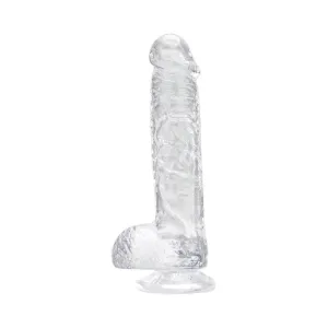 6" Realistic Clear Dong with Lifelike Design and Stimulating Balls