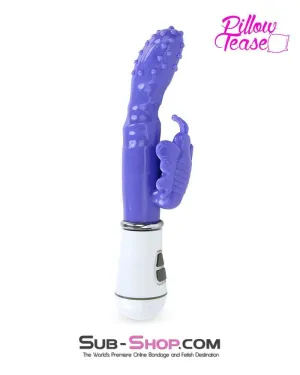 7214S      Nubby 12 Function Waterproof Soft Vibrator with Butterfly Wings Clit Stimulator