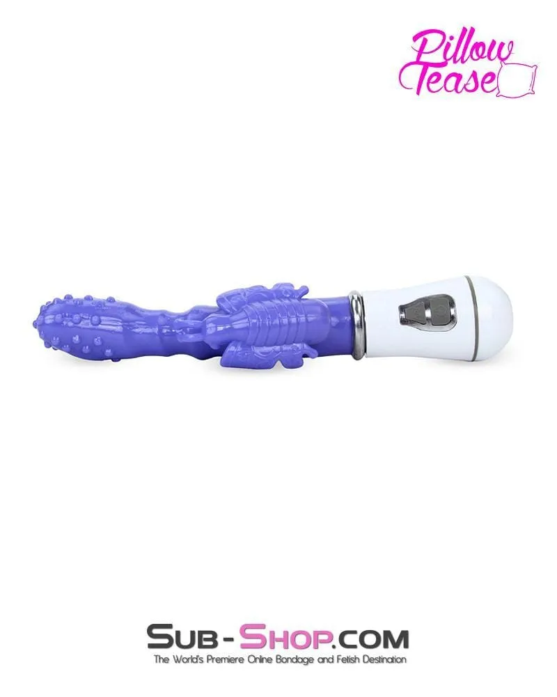 7214S      Nubby 12 Function Waterproof Soft Vibrator with Butterfly Wings Clit Stimulator