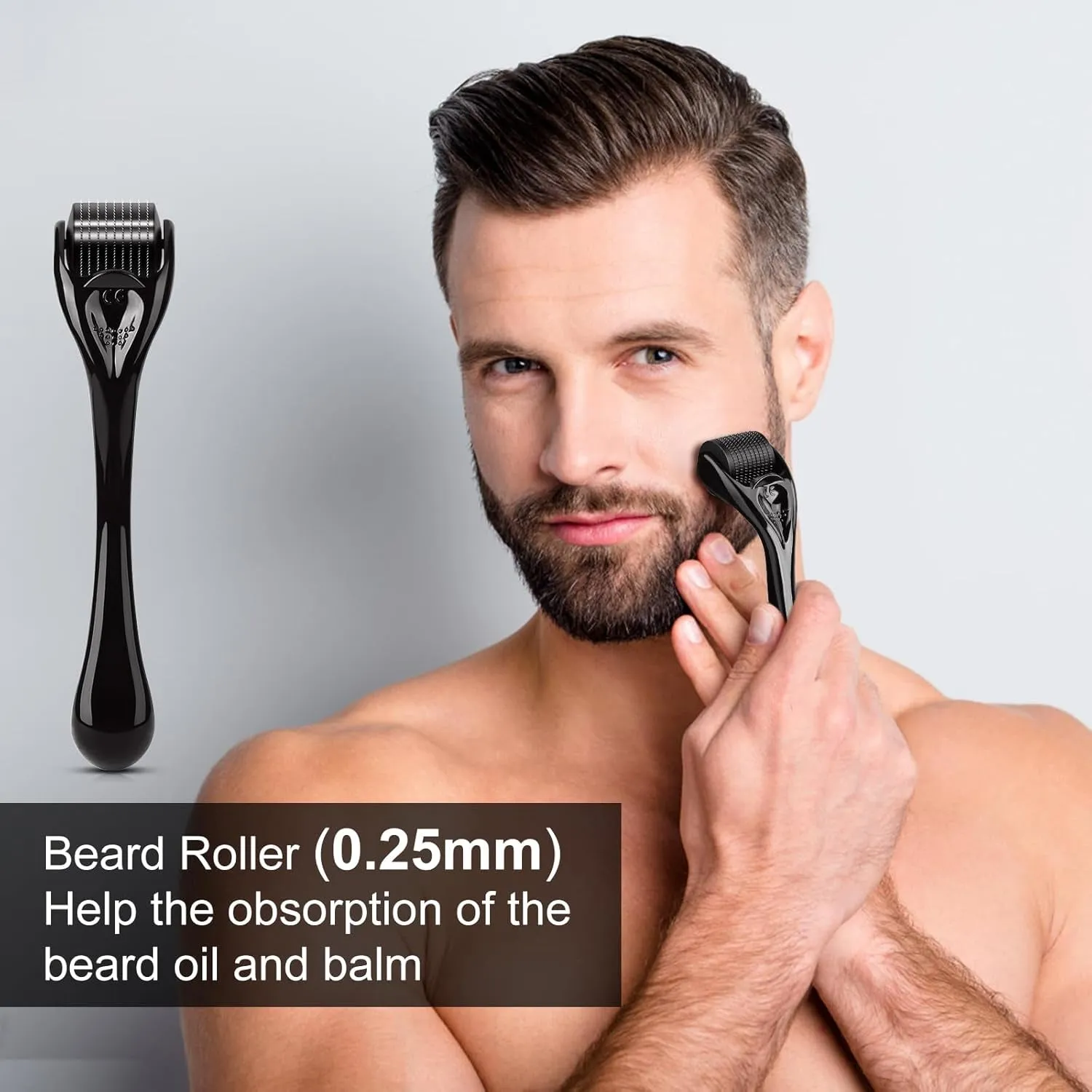Beard Growth Kit, Beard Kit W/Beard Growth Oil, Balm, Comb, Massager for Spot/Patchy Beard, Gifts for Men Him Boyfriend Husband
