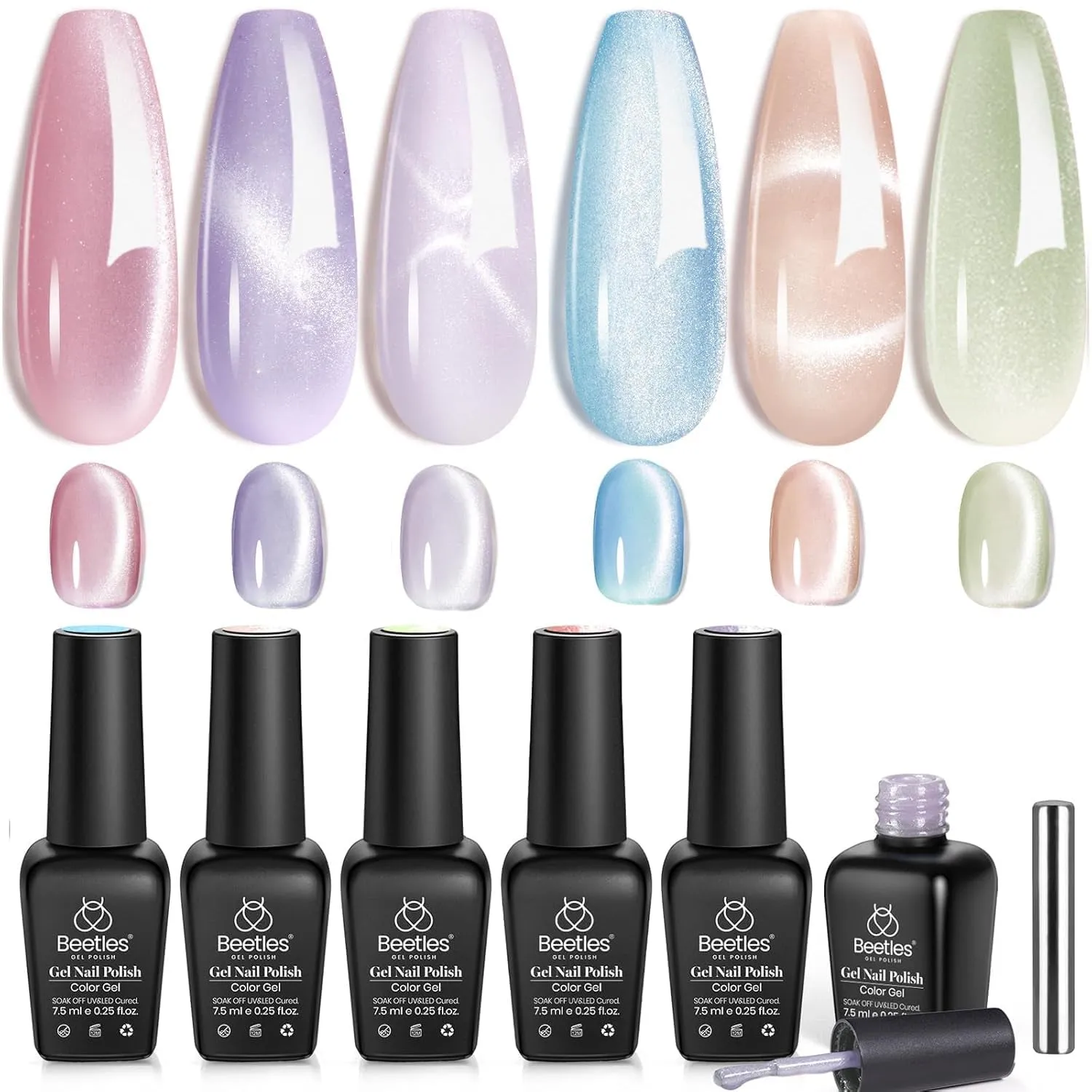 Beetles Jelly Gel Nail Polish Set 6 Colors Neutral Sheer Milky White Nude Pink Gel Polish Kit Translucent Soak off Uv Nail Gel Diy Manicure 2024 New Nail Trend Gifts for Girls Women