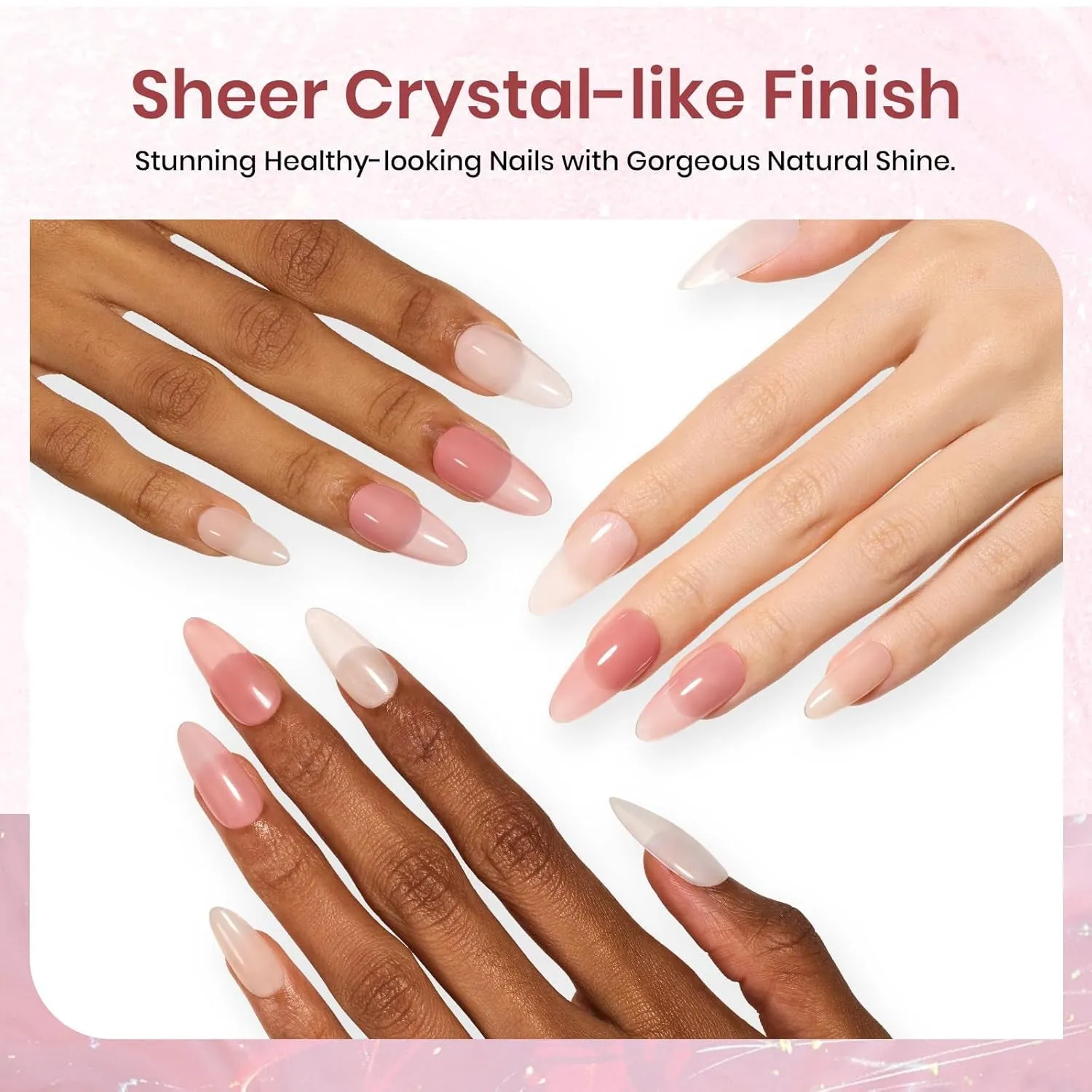 Beetles Jelly Gel Nail Polish Set 6 Colors Neutral Sheer Milky White Nude Pink Gel Polish Kit Translucent Soak off Uv Nail Gel Diy Manicure 2024 New Nail Trend Gifts for Girls Women