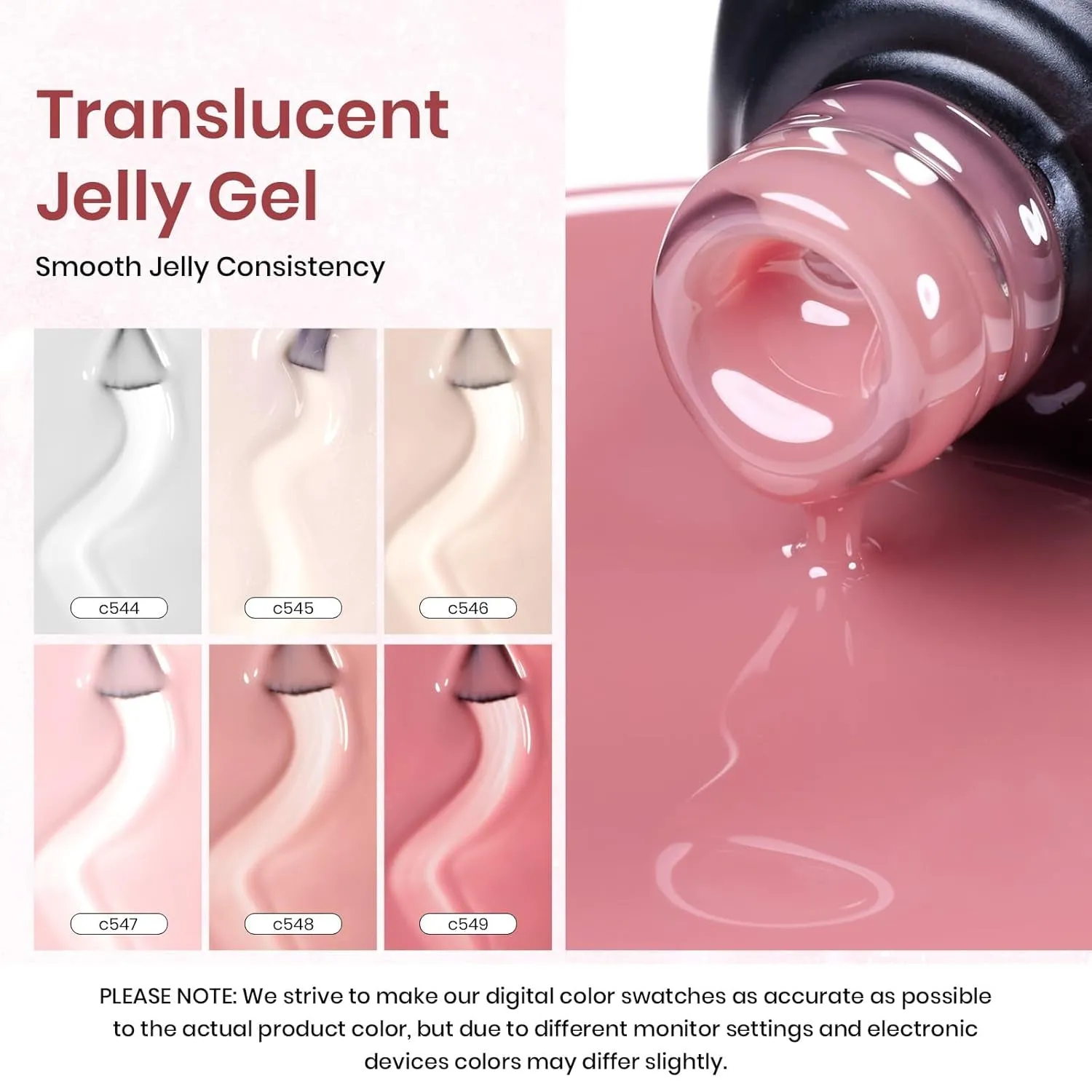 Beetles Jelly Gel Nail Polish Set 6 Colors Neutral Sheer Milky White Nude Pink Gel Polish Kit Translucent Soak off Uv Nail Gel Diy Manicure 2024 New Nail Trend Gifts for Girls Women