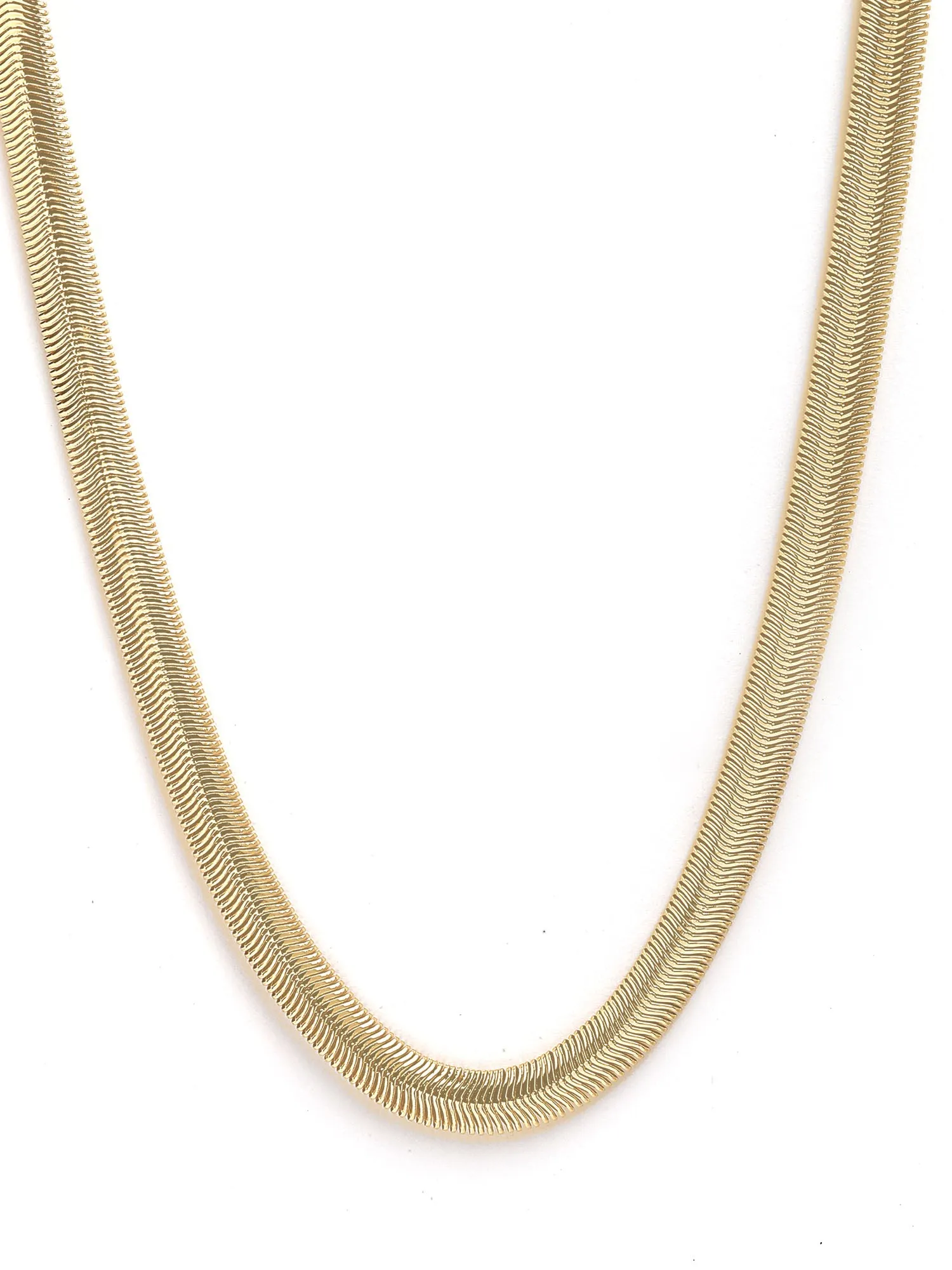 Bohey by KARATCART Gold-Plated Snake Chain Necklace for Women