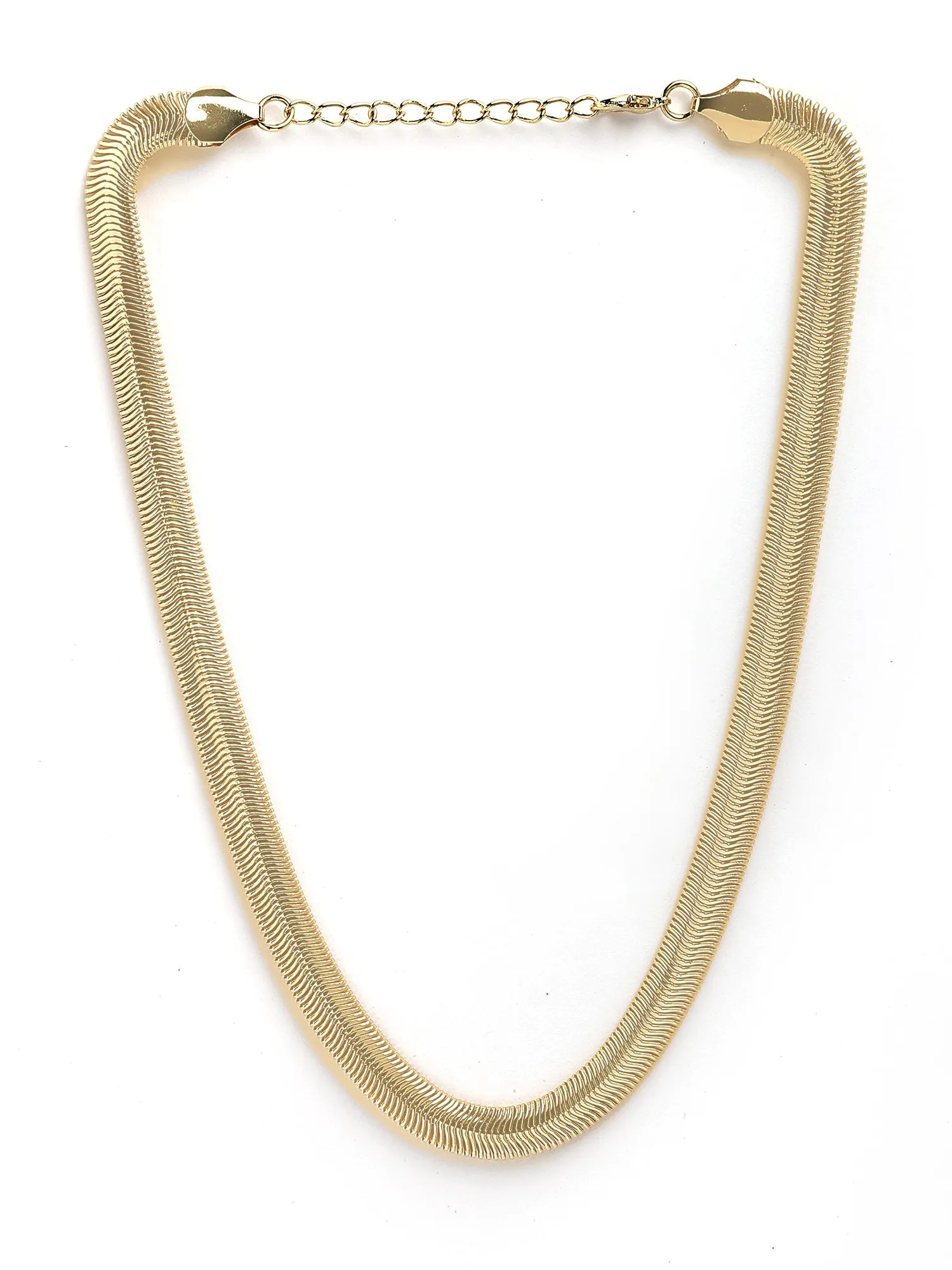 Bohey by KARATCART Gold-Plated Snake Chain Necklace for Women