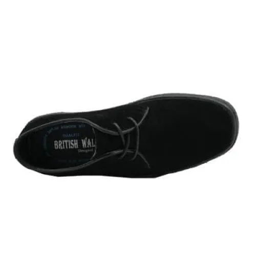 British Walkers Playboy Classic Low Cut Men's Black Suede Oxfords Ankle Boots