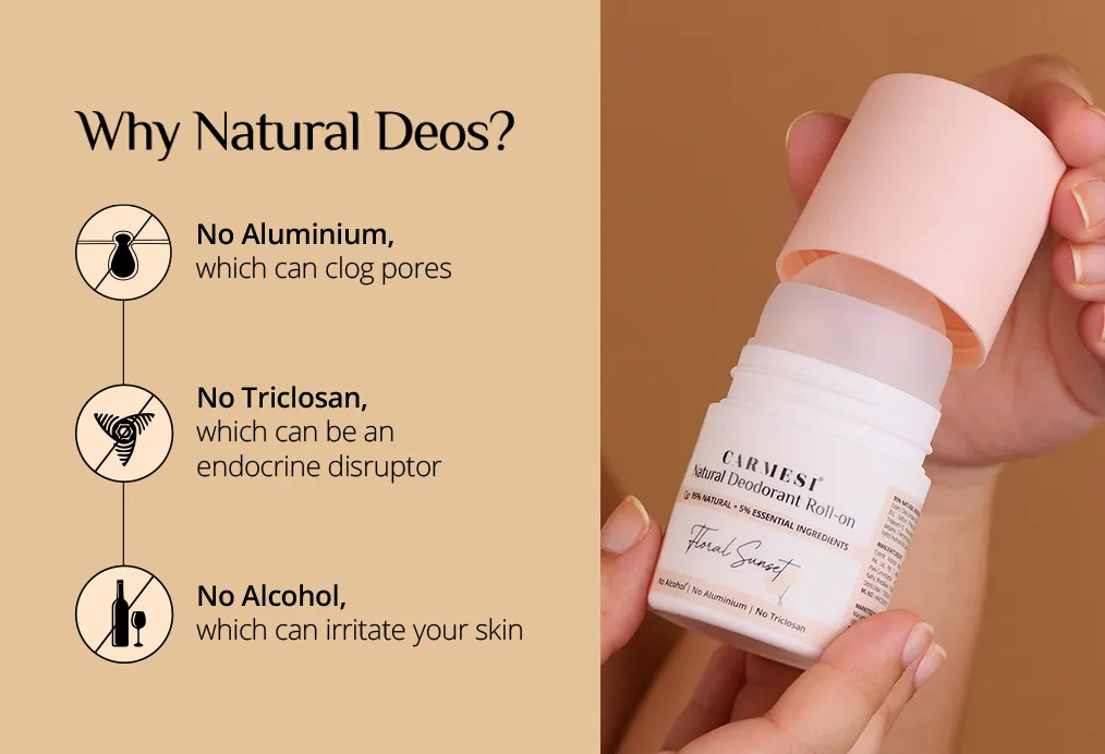 Carmesi Natural Deodorant Roll-on