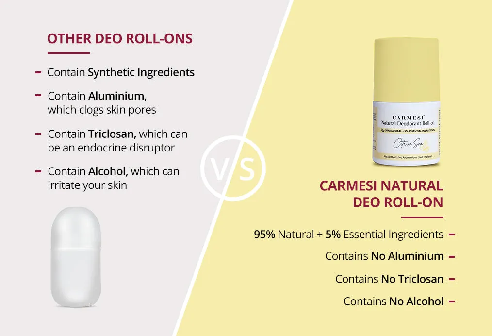 Carmesi Natural Deodorant Roll-on