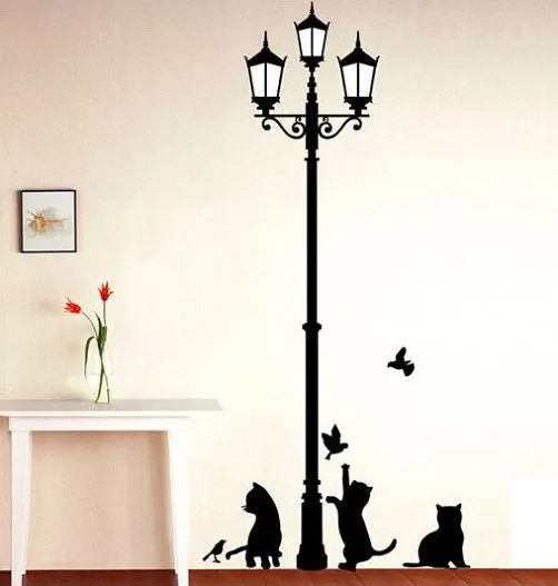 Cat and Bird Wall Sticker