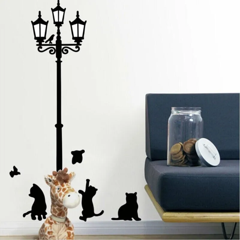 Cat and Bird Wall Sticker