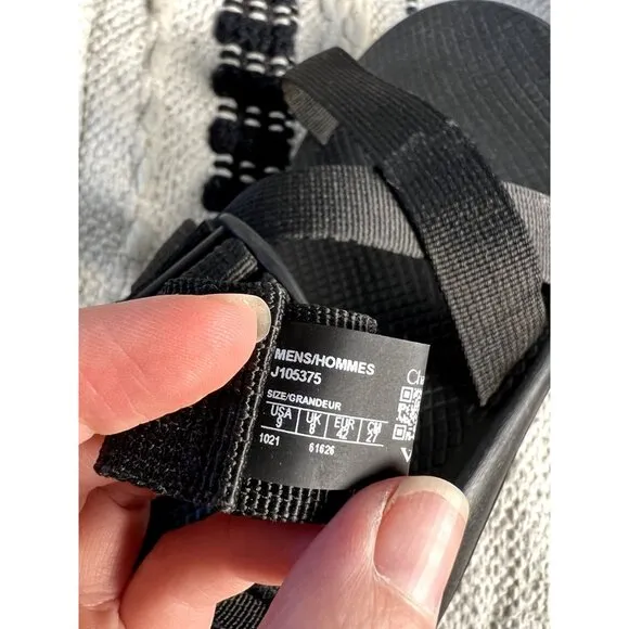 Chaco Men's Z/1 Classic Sandal Sz 9 Black Hiking Travel Outdoors