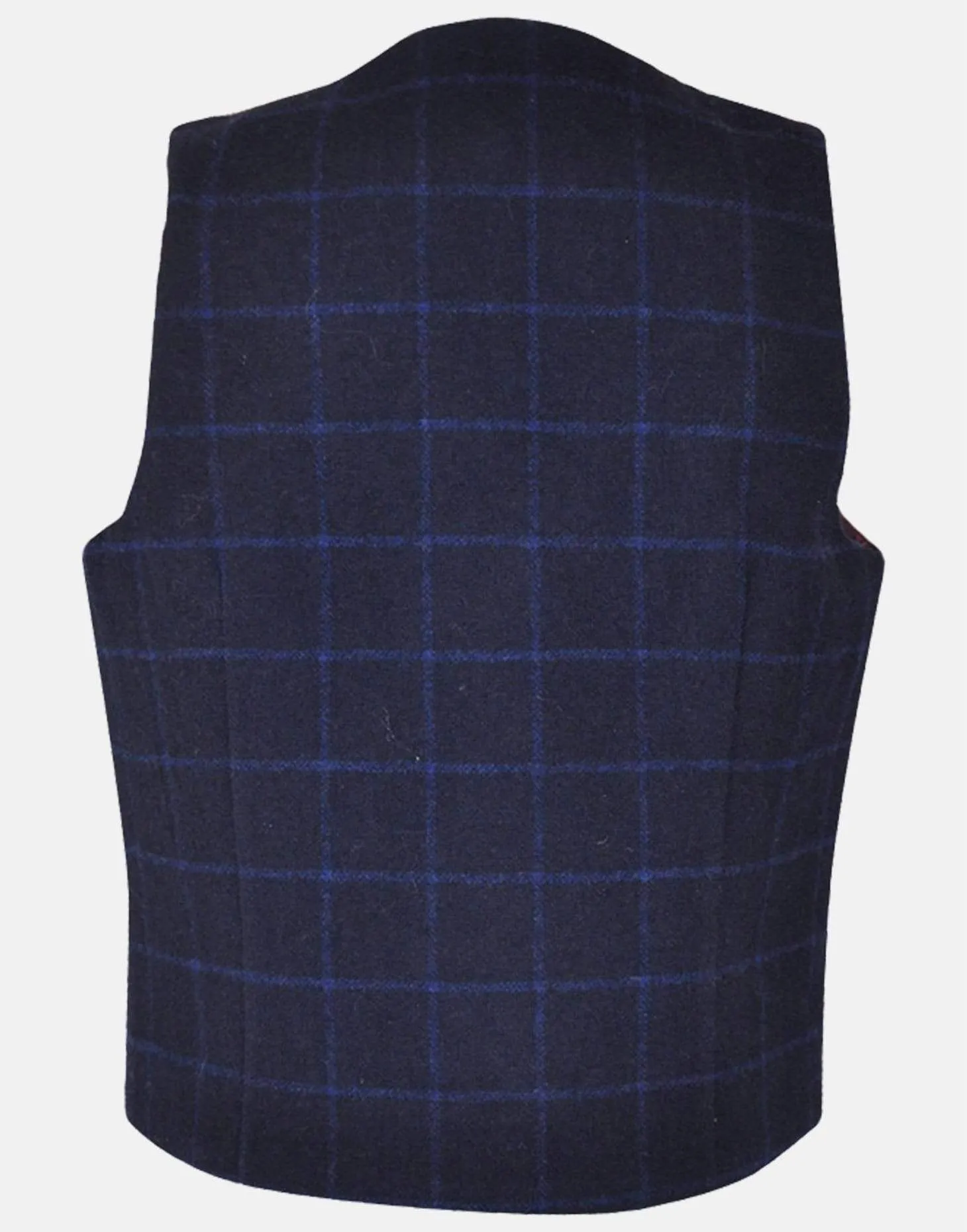 Charles: Blue check waistcoat