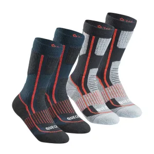 Chaussettes chaudes de randonnée - SH500 MOUNTAIN MID - enfant X2 paires