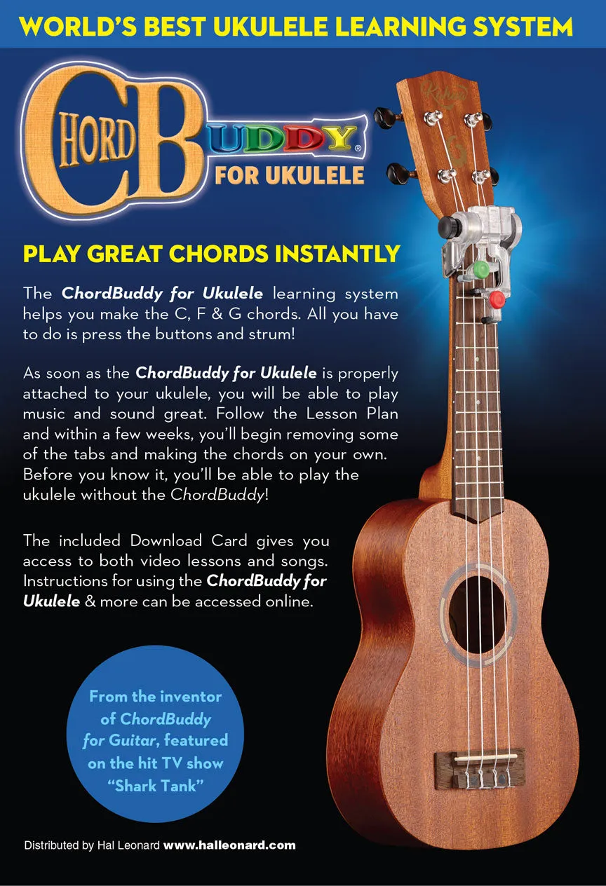 ChordBuddy USA Ukulele Buddy Learning System with Song Book
