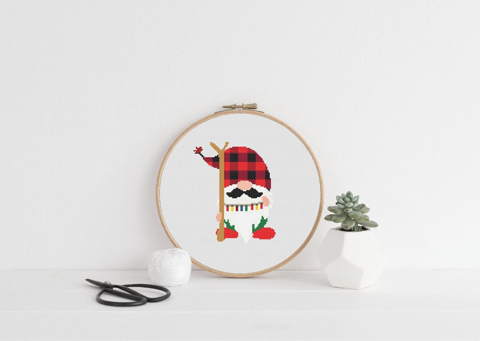 Christmas Gnome Cross Stitch Pattern #615