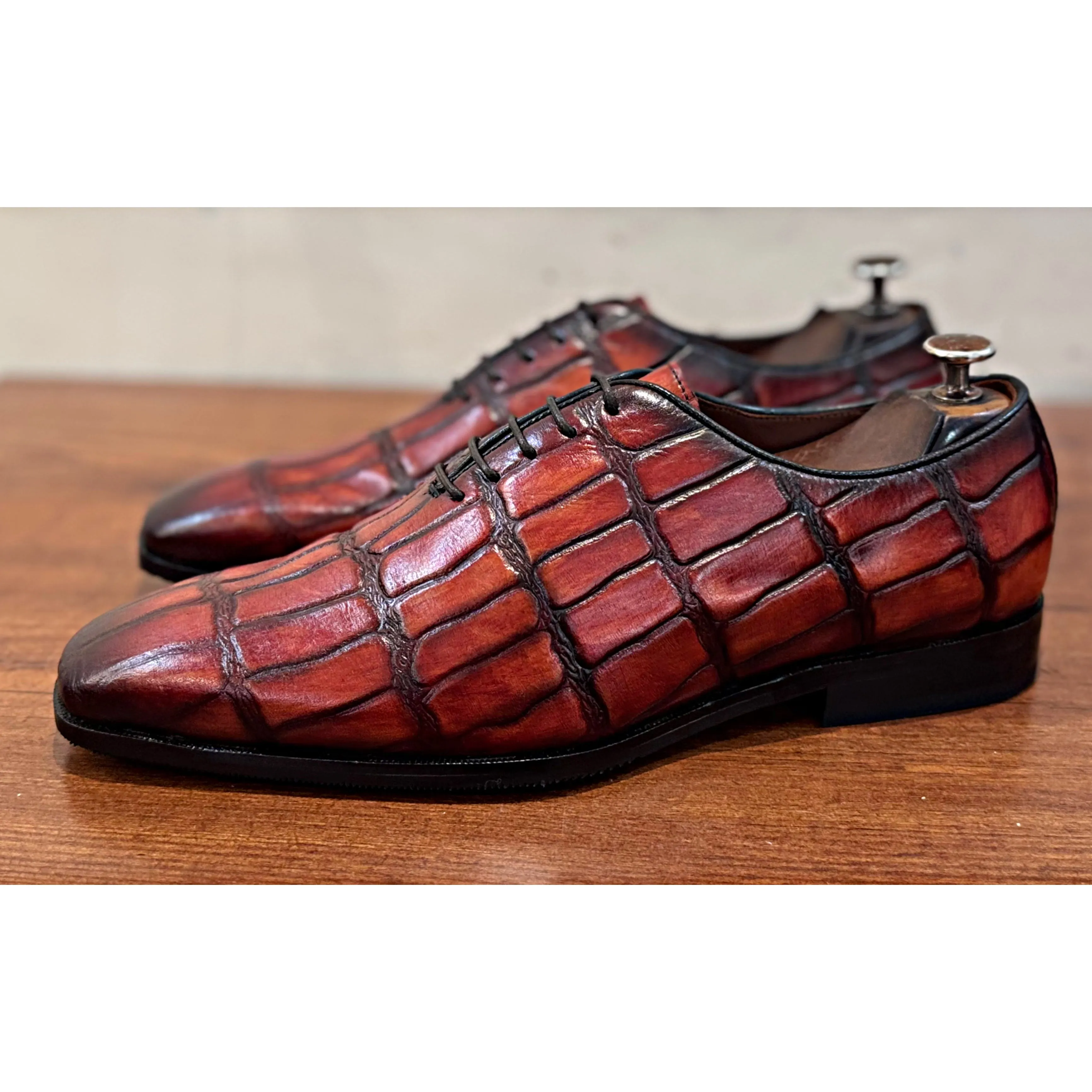 Churchill Tan Patina Oxfords
