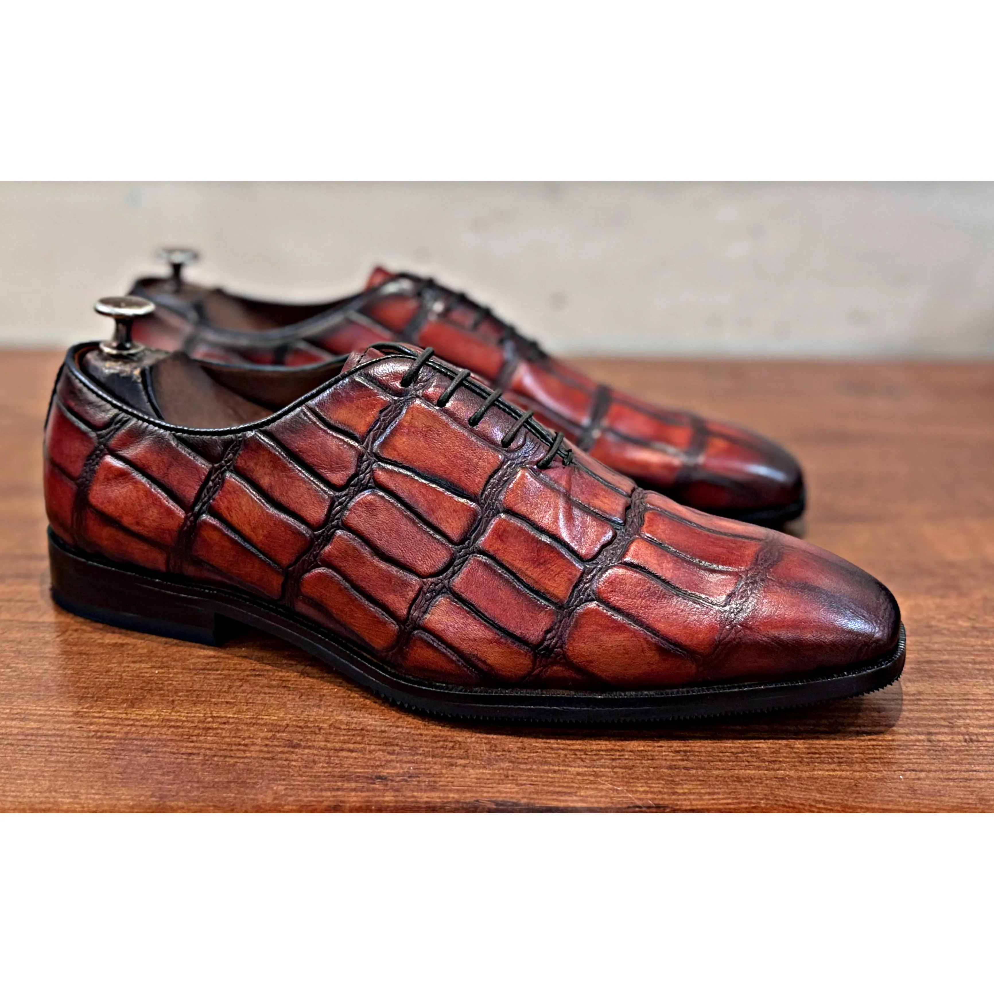 Churchill Tan Patina Oxfords