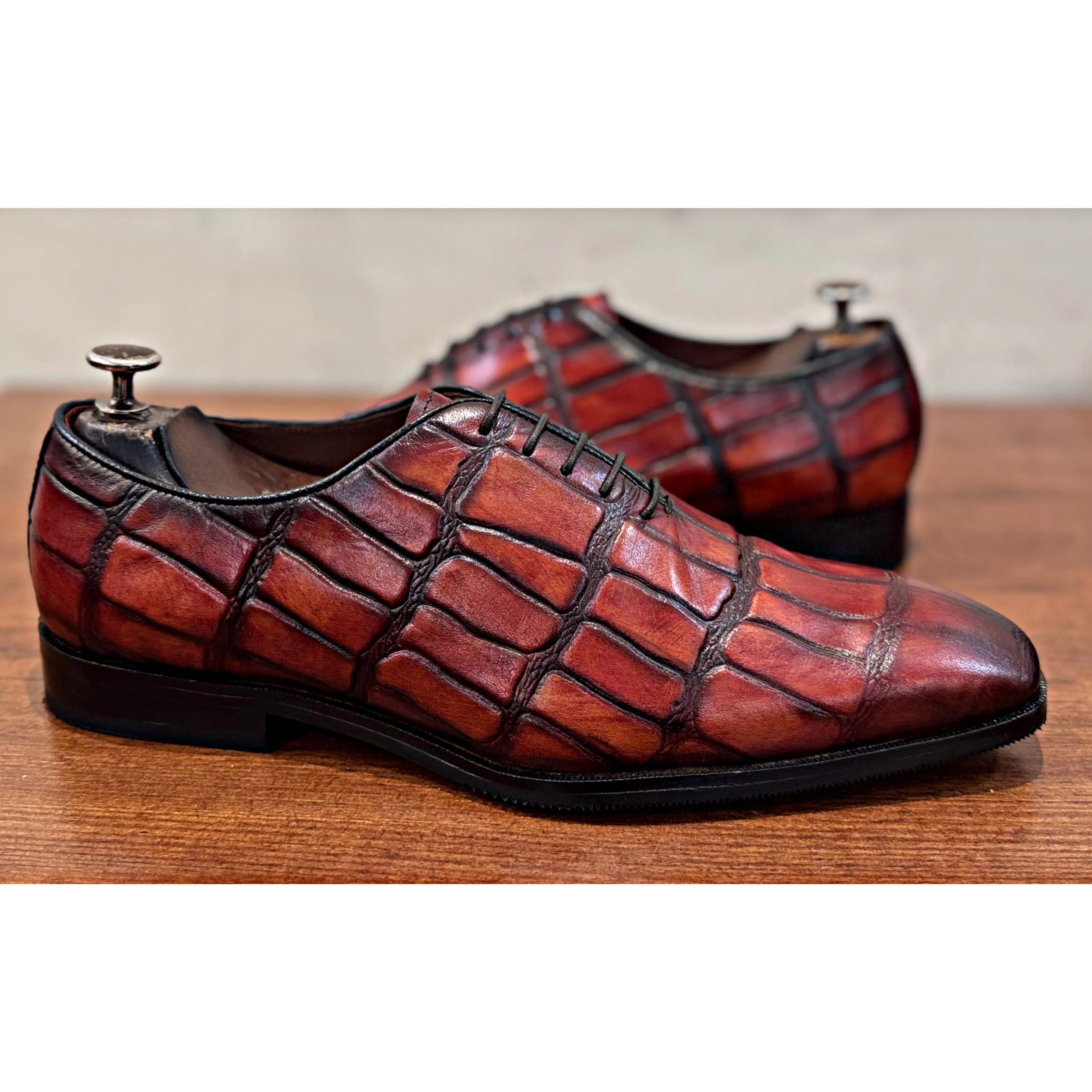 Churchill Tan Patina Oxfords