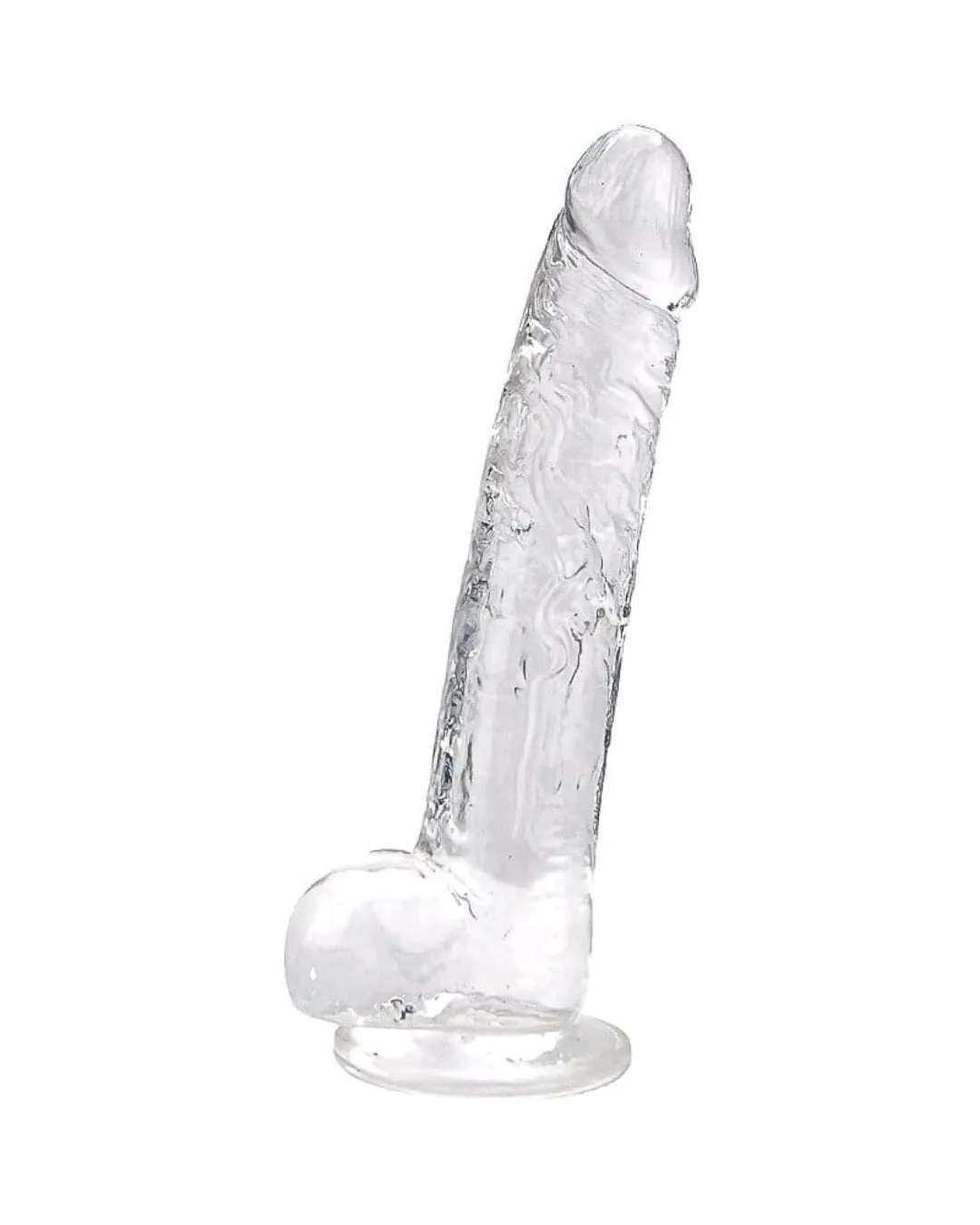Clear Jelly 9 inch Realistic Dildo with Balls and Suction Cup Base