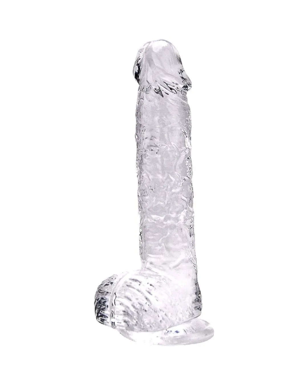 Clear Jelly 9 inch Realistic Dildo with Balls and Suction Cup Base