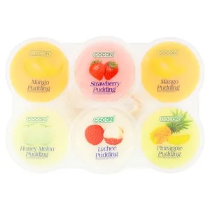 Cocon Assorted Flavour Jelly Pudding with Nata De Coco (6x80g) 480g