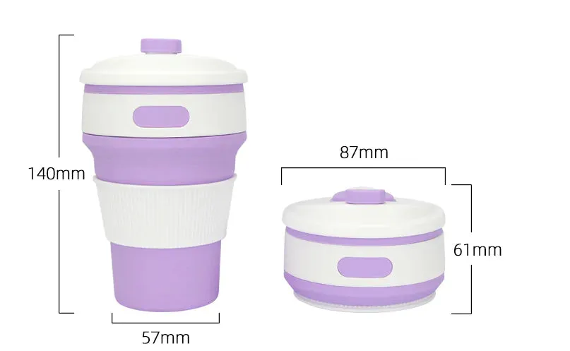 Collapsible Silicone Cup for Coffee, Tea and More