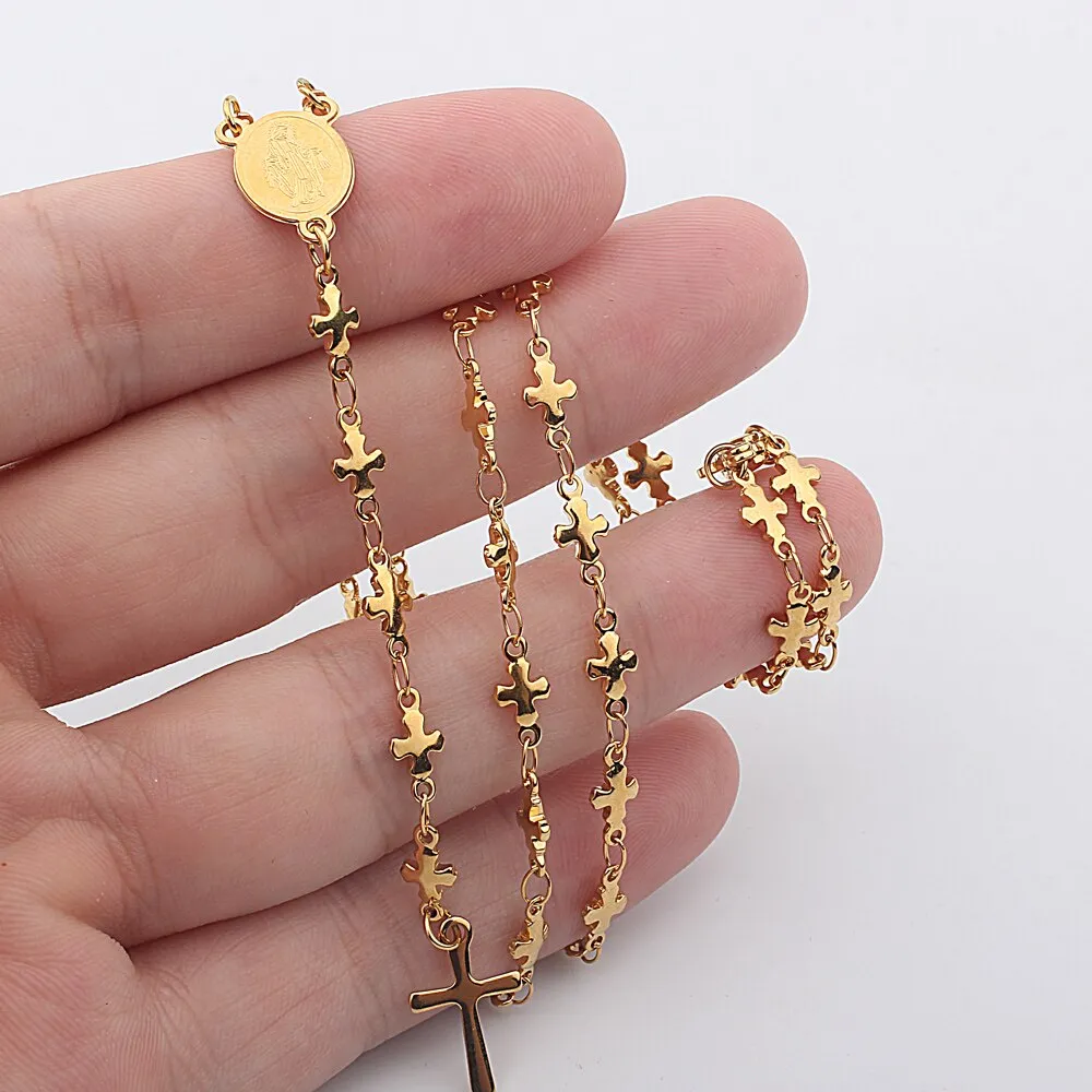 Cute Cross Virgin Mary Pendant Necklace