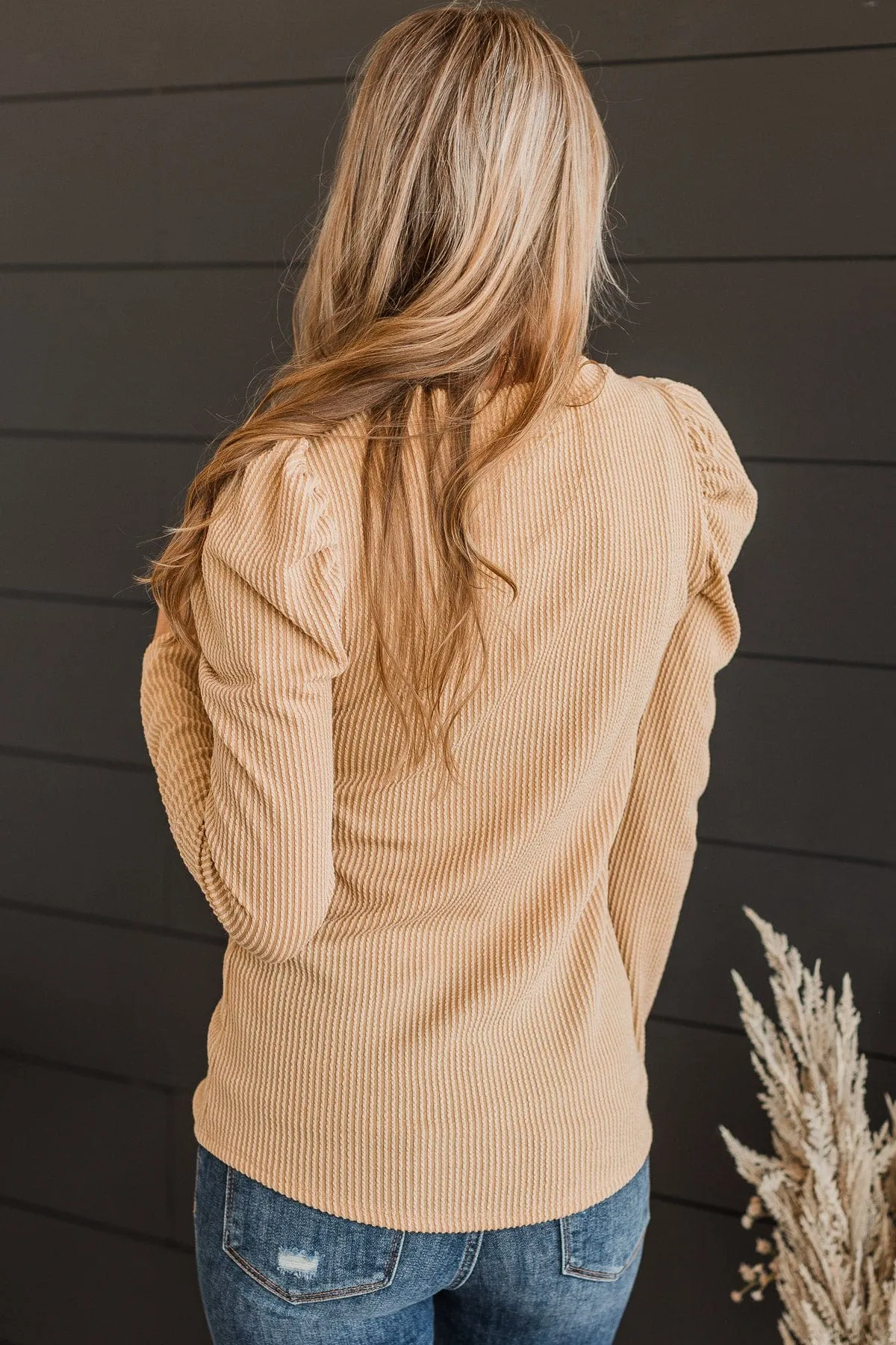 Easy To Please Knit Top- Light Mustard