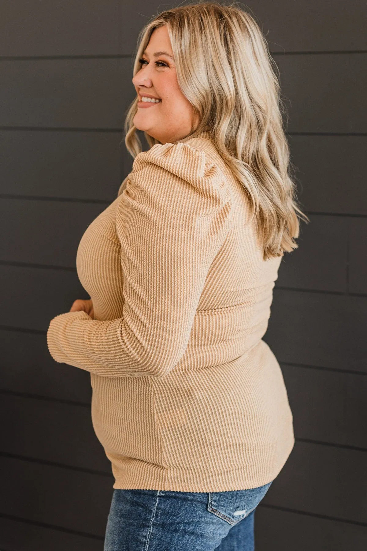 Easy To Please Knit Top- Light Mustard