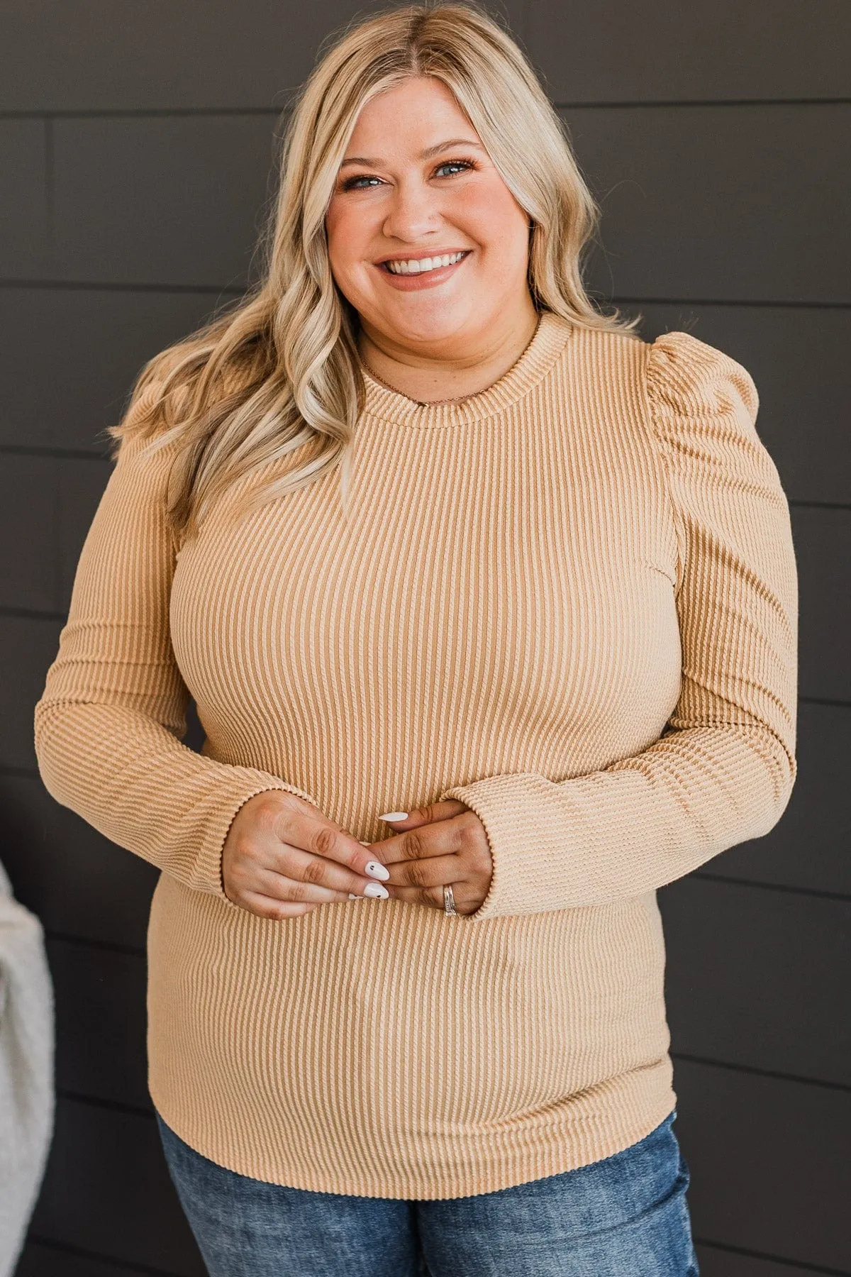 Easy To Please Knit Top- Light Mustard