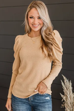 Easy To Please Knit Top- Light Mustard