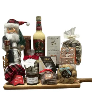 Eggnog Elves’ Snack Attack – A Festive Gourmet Gift Basket