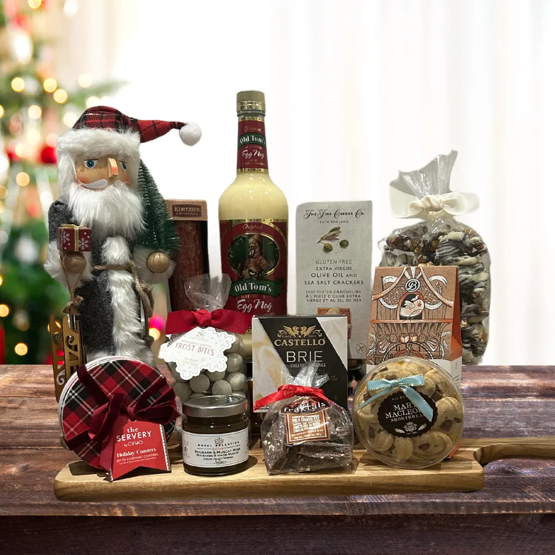 Eggnog Elves’ Snack Attack – A Festive Gourmet Gift Basket