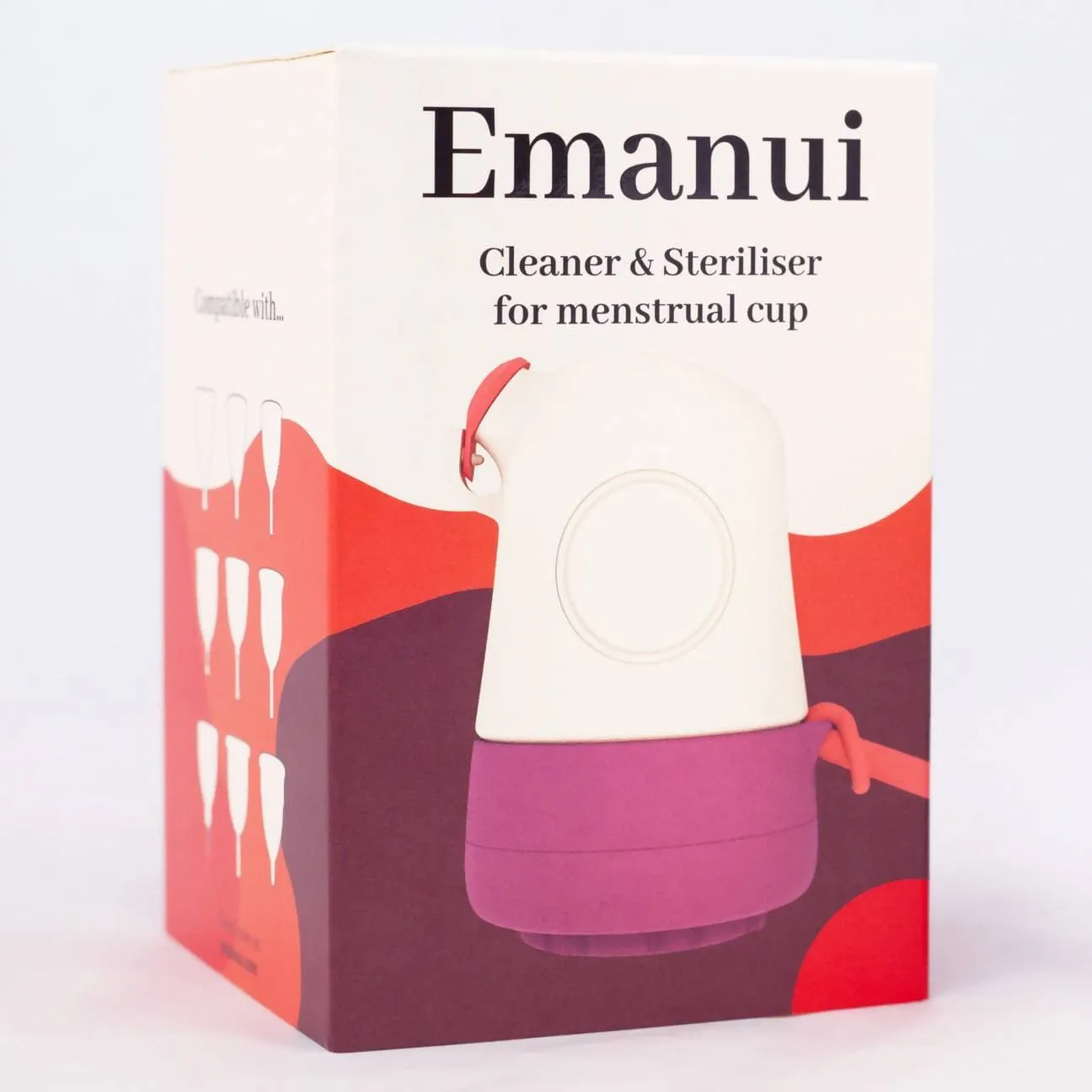 Emanui - cleaner and steriliser for menstrual cups